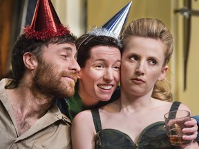L-R: Greg Gale, Caitlin Vancoughnett and Anita Smith in Trout Stanley.