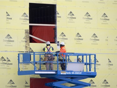 Work continues on the joint-use P3 school in Rosewood, February 18, 2016.