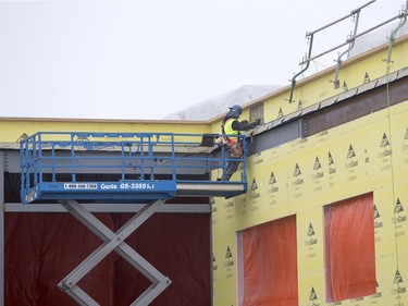 Work continues on the joint-use P3 school in Rosewood, February 18, 2016.