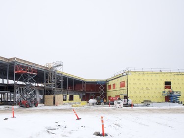 Work continues on the joint-use P3 school in Rosewood, February 18, 2016.