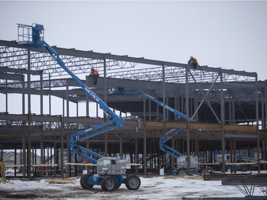 Work continues on the joint-use P3 school in Evergreen, February 18, 2016.