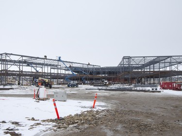 Work continues on the joint-use P3 school in Evergreen, February 18, 2016.