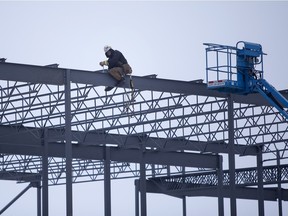 Work continues on the joint-use P3 school in Evergreen, February 18, 2016.