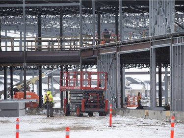 Work continues on the joint-use P3 school in Stonebridge, February 18, 2016.