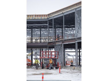 Work continues on the joint-use P3 school in Stonebridge, February 18, 2016.