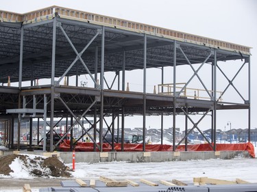 Work continues on the joint-use P3 school in Stonebridge, February 18, 2016.