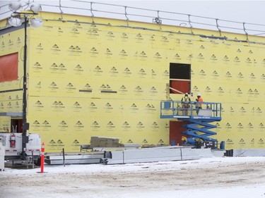 Work continues on the joint-use P3 school in Rosewood, February 18, 2016.