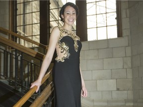 Brianna Levesque poses for a photograph following her performance at the The Wallis Memorial Opera Competition at Convocation Hall on the University of Saskatchewan campus on Saturday, February 20th, 2016.