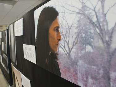 Images from a photography art exhibit by Renata Huyghebaert, Priscila Silva, Tamara Leyva and Alejandra Galmin in Place Riel, Feb. 29, 2016.