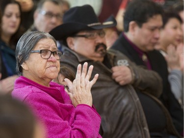 Gordon Oakes' wife Jean at the grand opening celebrations for Gordon Oakes Red Bear Student Centre at the University of Saskatchewan, February 3, 2016.