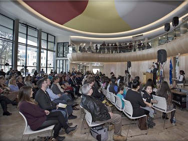 The grand opening celebrations for Gordon Oakes Red Bear Student Centre at the University of Saskatchewan, February 3, 2016.