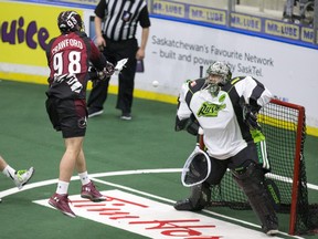 Saskatchewan Rush take on the Colorado Mammoth at SaskTel Center January 29, 2016.  The Rush won the game 12-10.