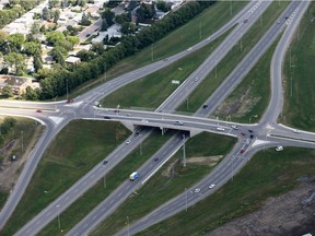 Circle Drive and Preston interchange in Saskatoon, August 20, 2014.