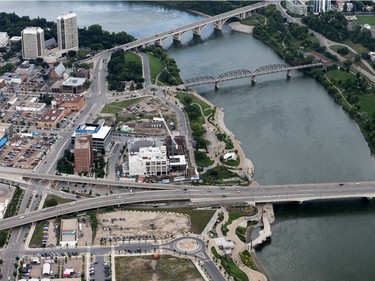 Downtown and River Landing area of Saskatoon, August 20, 2014.