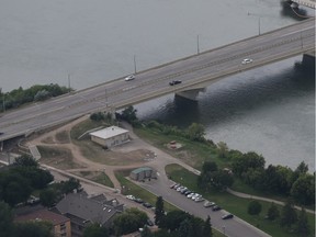 The Rotary Park lift station is shown in an aerial photo from 2014.