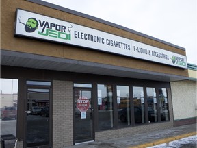 Front of business Vapor Jedi on Circle Drive North, Tuesday, February 02, 2016 which suffered a theft of numerous e cigarettes.