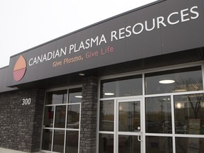 Canadian Plasma Resources facility on Quebec Avenue in Saskatoon