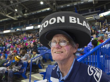 The lower bowl in SaskTel Centre was packed in the morning on February 22, 2016 as schoolchildren made up the audience in a rare day game for the Saskatoon Blades against the Brandon What Kings.