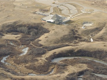 An aerial view of Wanuskewin Heritage Park outside Saskatoon in 2005.