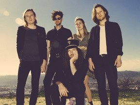 Yukon Blonde (from left: James Younger, Brandon Scott, Jeff Innes, Rebecca Gray and Graham Jones) plays Amigos on Feb. 14.