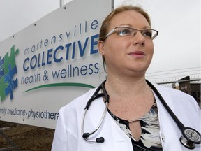 Martensville is stuck in no man's land when it comes to recruiting doctors, according to Dr. Allison Adamus.