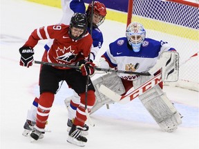 Emily Clark, left, is a member of the Canadian women's team.