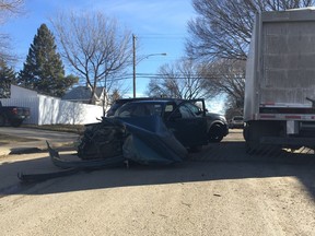 Car accident at Avenue U on Tuesday, March 29, 2016.
