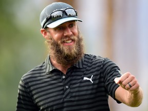 Weyburn native Graham DeLaet reacts after making a birdie on No. 10 during the third round of the CareerBuilder Challenge In Partnership With The Clinton Foundation at La Quinta Country Club on January 23, 2016 in La Quinta, California.
