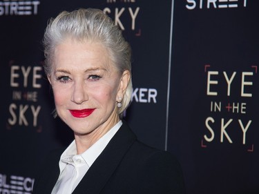 Helen Mirren attends the premiere of "Eye In The Sky" at AMC Loews Lincoln Square on March 9, 2016 in New York.