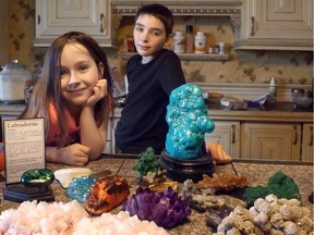 Judah Tyreman and his sister, Avi, are fundraising to create a museum for their world-class rock collection in Radisson. (Chris Tyreman/Supplied)