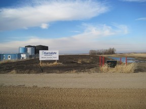 The site of Karnalyte Resources Inc.'s proposed potash mine near Wynyard.