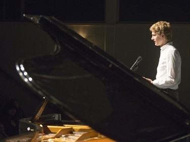 Jan Lisiecki, classical pianist, performs at Churchill Community School in La Ronge later in the day during a Cameco sponsored tour of northern Saskatchewan on March 3, 2016.