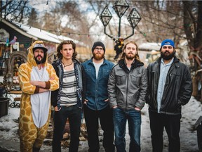 League of Wolves -- Dillon Currie (L-R starting from second to left), Greig Beveridge, Ethan Stork and Aspen Beveridge -- collaborated with guitarist Leot Hanson (far left) on a four-song EP.