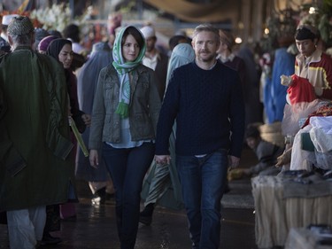 Tina Fey stars as Kim Baker and Martin Freeman stars as Iain MacKelpie in "Whiskey Tango Foxtrot" from Paramount Pictures and Broadway Video/Little Stranger Productions.
