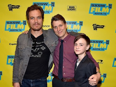L-R: Michael Shannon, Jeff Nichols and Jaeden Lieberher attend the screening of "Midnight Special" during the 2016 SXSW Music, Film + Interactive Festival at Paramount Theatre on March 12, 2016 in Austin, Texas.