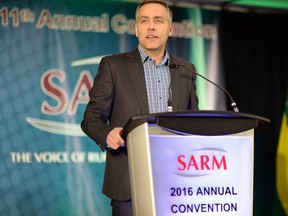 Cam Broten addresses the SARM Annual Convention.