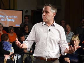 NDP Leader Cam Broten makes a campaign stop at the Artesian in Regina on March 28, 2016