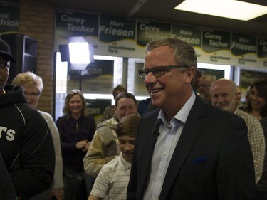 Sask Party  leader Brad Wall announced his party's full platform is Saskatoon, March 19, 2016.