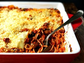 Baked Spaghetti Bolognese.