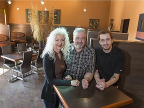 Pam (left), Darrin and Taylor Brayshaw in their Sutherland restaurant Foxy's Lounge and Eatery, which was mistakenly named to Canada's 100 Best magazine's list of the country's best restaurants.