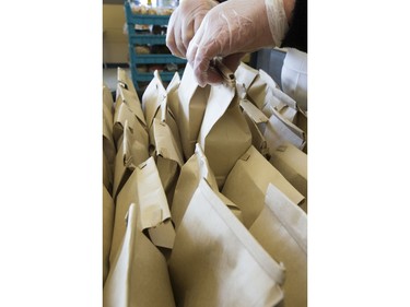 The Saskatoon Friendship Inn has been flooded with donations of bagged lunch items from around the city after a water main break on Saturday morning.