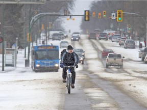 A cyclist cruises east along 20th Street in this file photo..