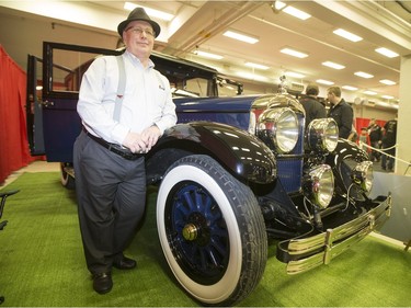 Dale Mackie, and his 1926/1927 Cadillac Custom Imperial Limousine are on the scene at the Draggins 56th annual Car Show at Prairieland Park on Friday, March 25th, 2016.