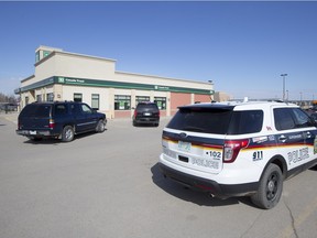 Saskatoon Police responded to the TD Bank on Clarence Avenue South, in the Stonebridge shopping center after a bank robbery on Monday, March 28th, 2016.