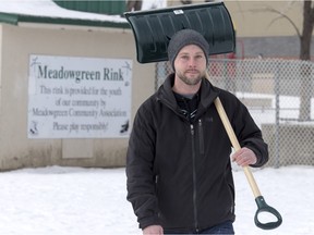 Justin Jackson is the program manager at Eagle's Nest Youth ranch and part of the program over the winter is to maintain the outdoor community rink in Meadowgreen.