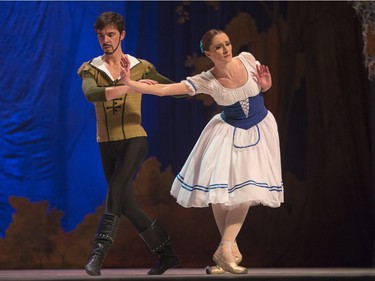 Ballerinas perform during  a production of Giselle presented by The Great Russian Ballet at TCU Place on Monday, March 7th, 2016.