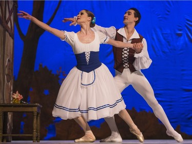 Ballerinas perform during  a production of Giselle presented by The Great Russian Ballet at TCU Place on Monday, March 7th, 2016.