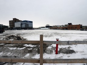 Parcel Y at River Landing sits empty Thursday, but the developers who plan to build a hotel-condominium-office complex with a public plaza have asked for property tax breaks from the City of Saskatoon.