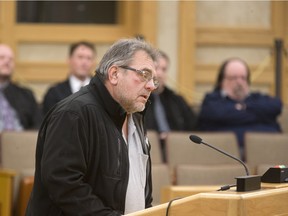 Dale Gallant addresses city council on the matter of Uber in Saskatoon, Tuesday, March 08, 2016.