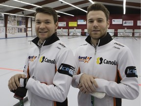 Brothers Dallan Muyres, left, and Kirk Muyres are part of one of Saskatchewan's foremost curling families.